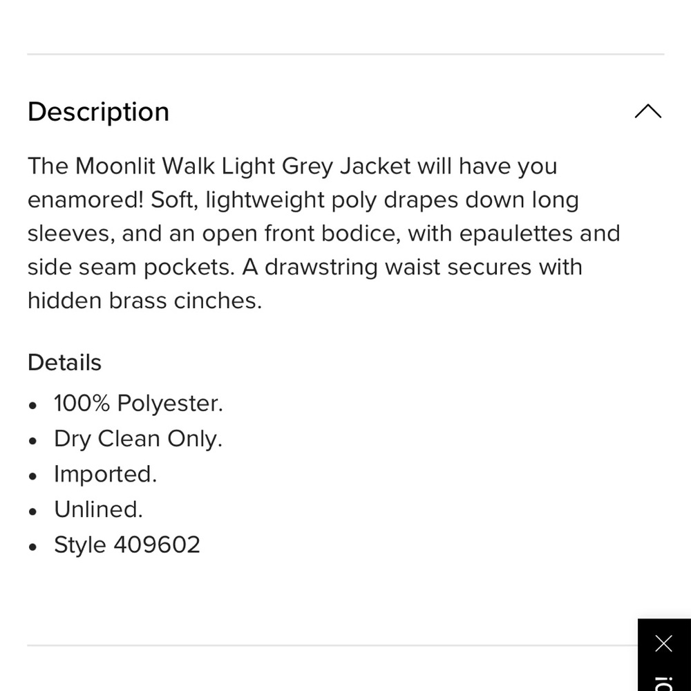 Lulus lush moonlit walk light grey jacket - Picture 8 of 8
